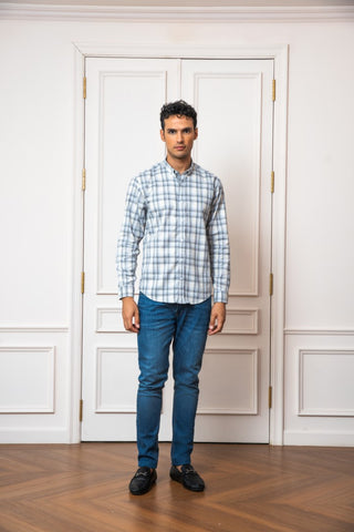 Classic Fit Casual Check Shirt CC235065-1