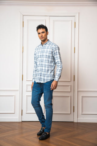 Classic Fit Casual Check Shirt CC235065-1