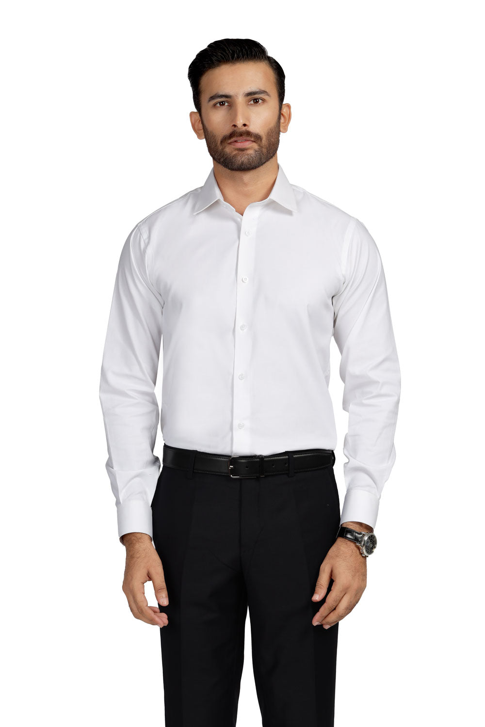 White Textured Dress Shirt – RoyalTag