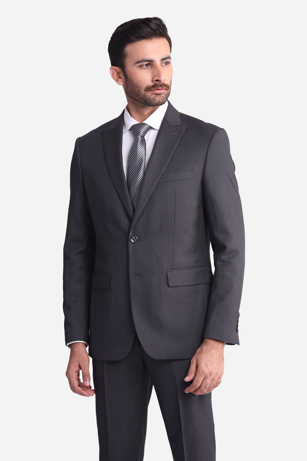 Charcoal Grey Textured Coat MC20159-CG – RoyalTag
