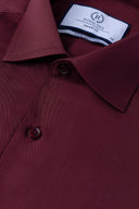 Maroon Refined Dress Shirt