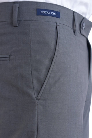 Grey Textured Dress Pant SDP240204-GR