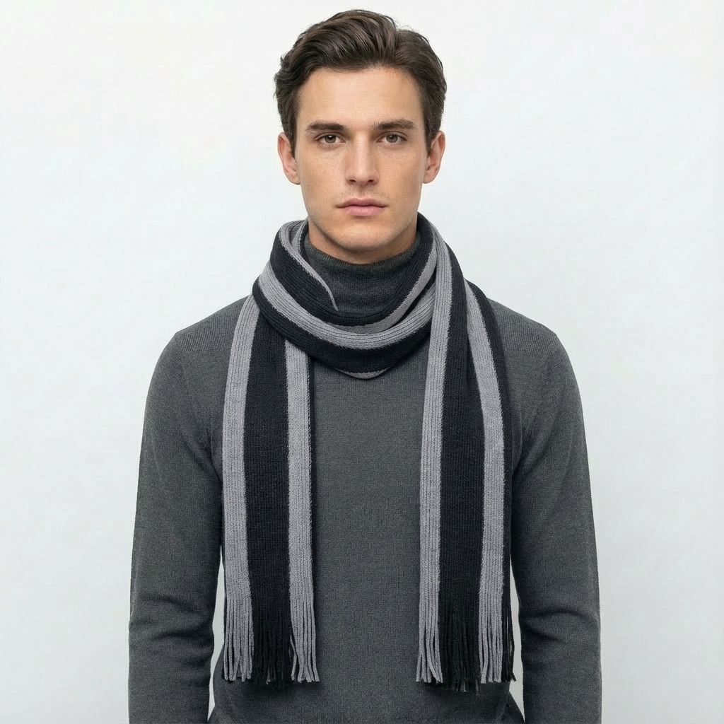GR/BK SCARF