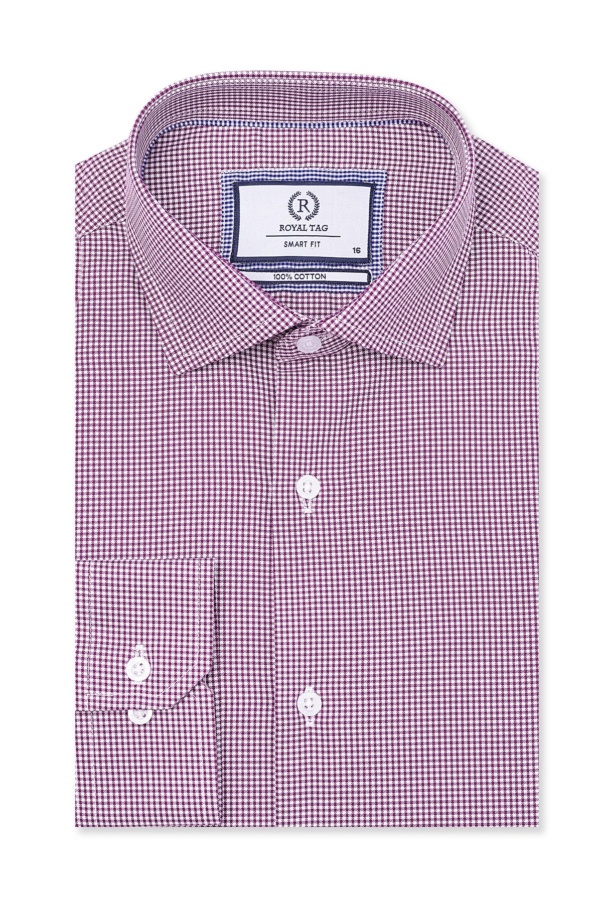 Purple Check Dress Shirt- SFC241033-PUR
