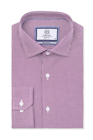 Purple Check Dress Shirt- SFC241033-PUR