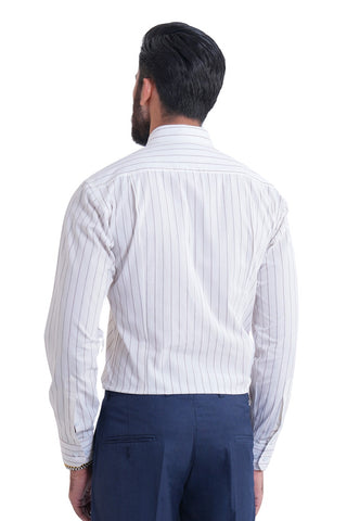 Classic Fit White Lining Dress Shirt CFL240162-WT