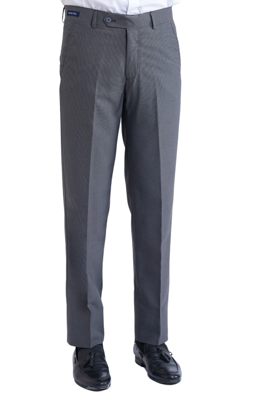 Grey Textured Dress Pant SDP240204-GR