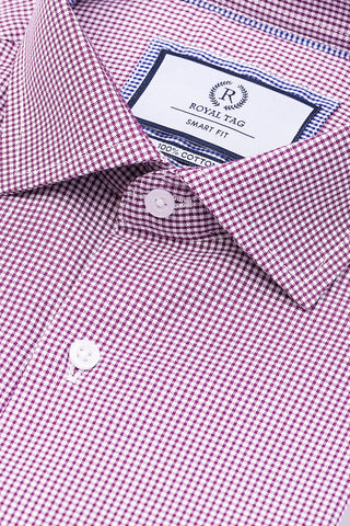 Purple Check Dress Shirt- SFC241033-PUR