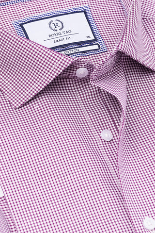 Purple Check Dress Shirt- SFC241033-PUR