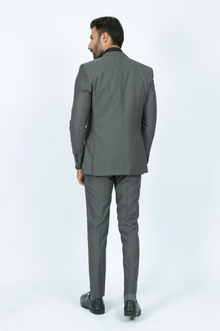 Slim Fit Grey Suit 3FS240758-GR