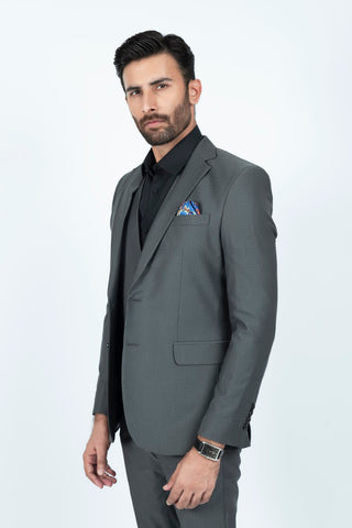 Slim Fit Grey Suit 3FS240758-GR