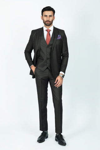 Slim Fit Charcoal Grey Suit 3SP5388-CG