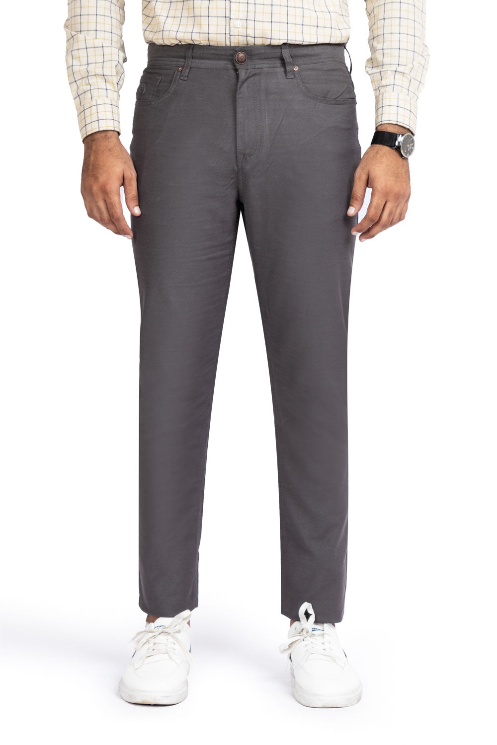 Grey Basic 5 Pocket Pant
