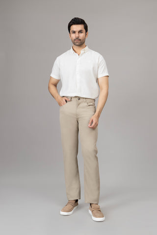 Beige Basic Pocket Pant
