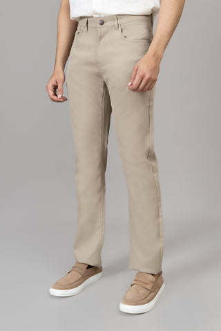 Beige Basic Pocket Pant