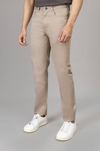 Beige Basic Pocket Pant