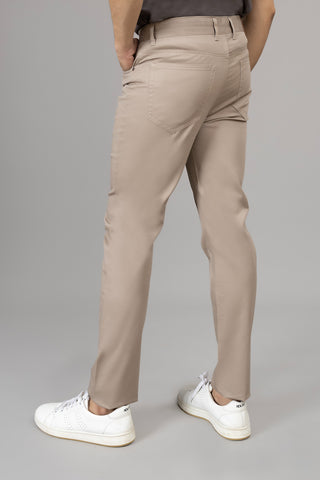 Beige Basic Pocket Pant