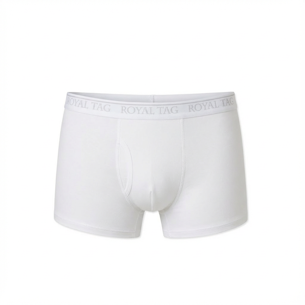 WHITE BOXER SHORT