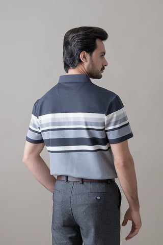 Navy Grey Imperial Polo