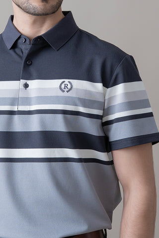 Navy Grey Imperial Polo