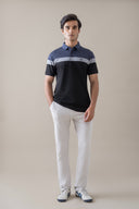 Navy & Black Contrast Polo