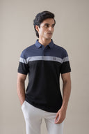 Navy & Black Contrast Polo