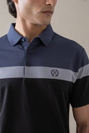 Navy & Black Contrast Polo