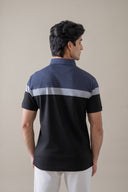 Navy & Black Contrast Polo