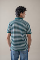 Green & White Contrast Polo