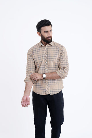 Khaki Check Casual Shirt CC240261-KHI