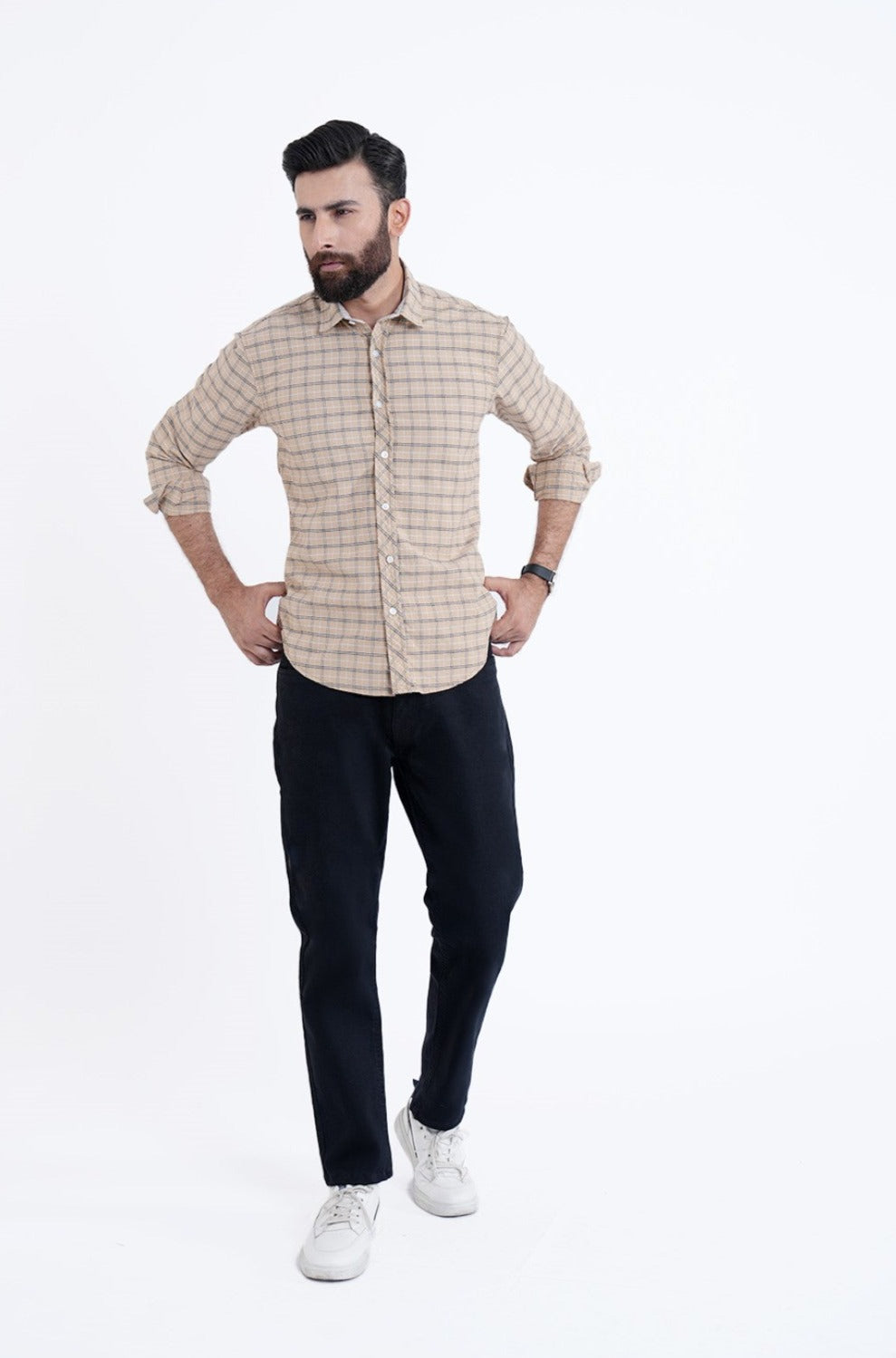 Khaki Check Casual Shirt CC240261-KHI