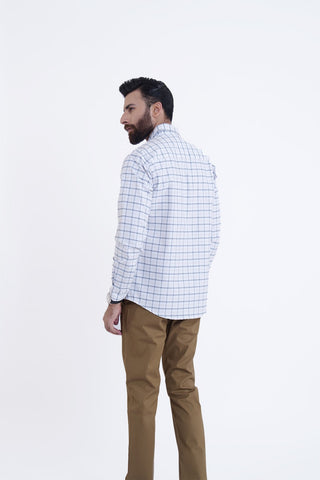 White Check Casual Shirt CC240262-WT