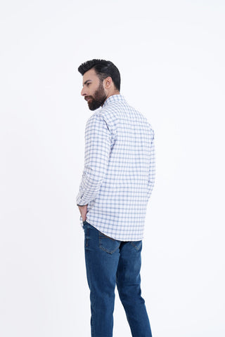 White Check Casual Shirt CC240263-WT