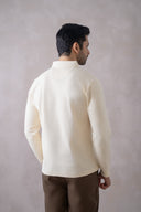 Textured full sleeve polo
