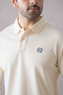 Textured full sleeve polo