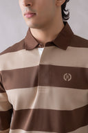 Striped Full-Sleeve Polo