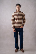 Striped Full-Sleeve Polo