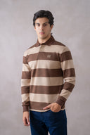 Striped Full-Sleeve Polo
