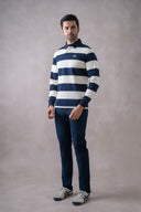 Striped Full-Sleeve Polo