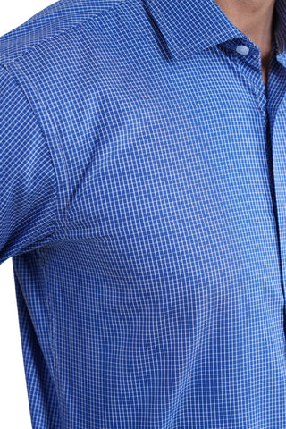 Blue Classic Fit Check Dress Shirt CFC240144-BL