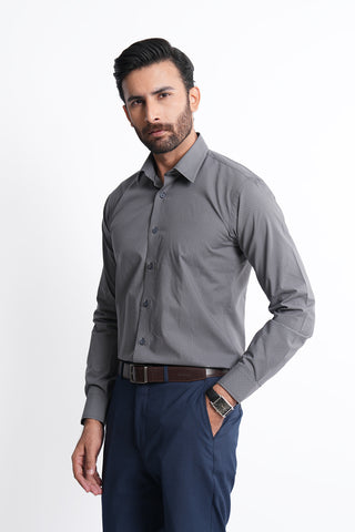 Classic Fit Grey Dress Shirt CFD240153-GR