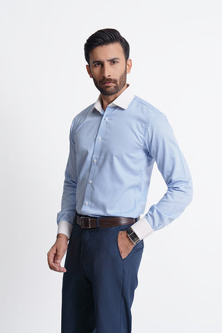 Classic Fit Sky Lining Dress Shirt CFL240323-SKY