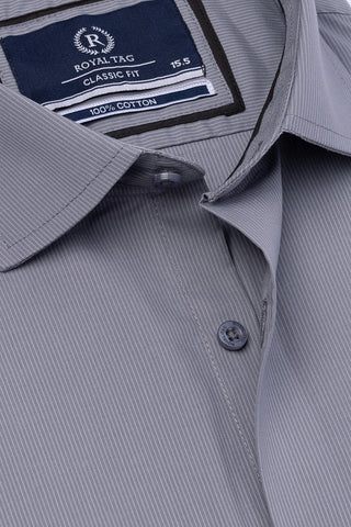 Grey Lining Dress Shirt- CFL241040-GR