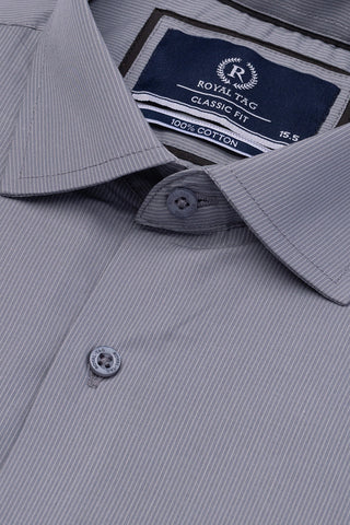 Grey Lining Dress Shirt- CFL241040-GR