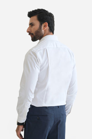 Classic Fit Plain Dress Shirt CFP238116-WT