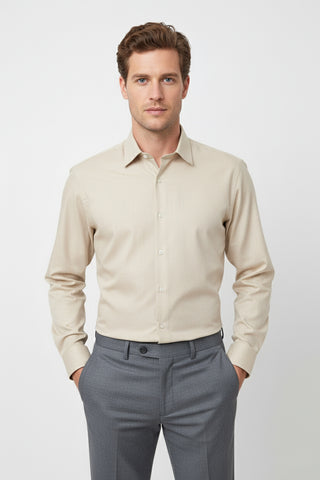 Beige Dress Shirt