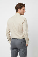 Beige Refined Dress Shirt