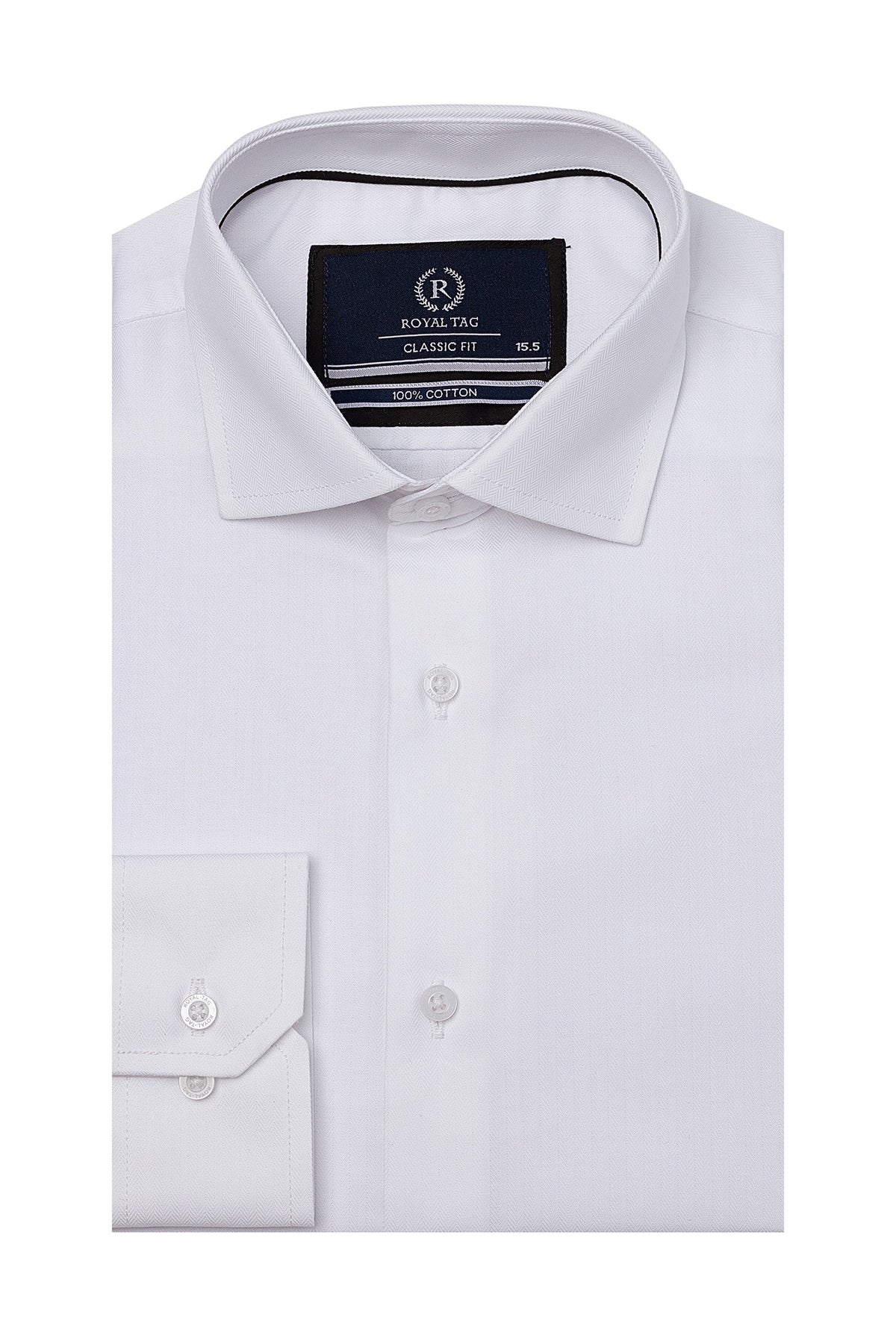 White Self Dress Shirt- CFS241045-WT