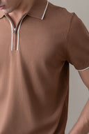Knit Zipper Polo