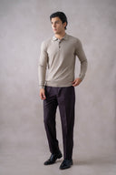 Full-Sleeve Sweater Knit Polo